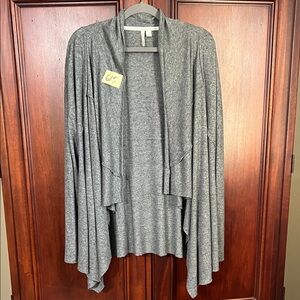 Live Well Gray Draped Shark ToothCardigan size XL